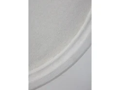 Mesa de centro de 60 cm de diámetro de poliresina cemento blanco