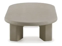 Mesa de centro de 140 x 70 cm de poliresina cemento arena