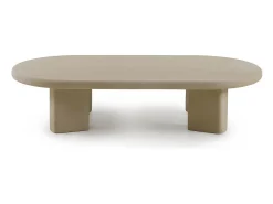 Mesa de centro de 140 x 70 cm de poliresina cemento arena