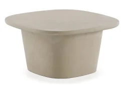 Mesa de centro de 80 x 80 cm de poliresina cemento arena