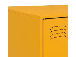 Mesa de centro de acero amarillo mostaza 67x50x44 cm