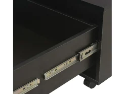 Mesa de centro de aglomerado negro brillante 60x60x35 cm