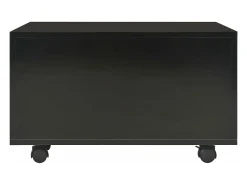Mesa de centro de aglomerado negro brillante 60x60x35 cm