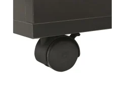 Mesa de centro de aglomerado negro brillante 60x60x35 cm
