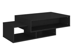 Mesa de centro de aglomerado negro 105x55x32 cm