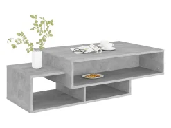 Mesa de centro de aglomerado gris 105x55x32 cm