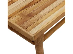 Mesa de centro de bambú 70x40x35 cm