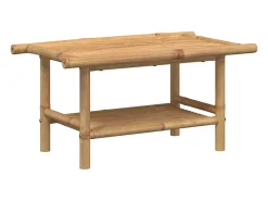 Mesa de centro de bambú 70x40x35 cm