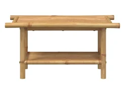 Mesa de centro de bambú 70x40x35 cm