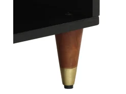 Mesa de centro de madera maciza de mango 80x50x40 cm