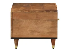 Mesa de centro de madera maciza de mango 80x50x40 cm