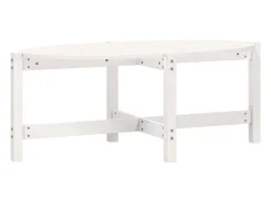 Mesa de centro de madera maciza de pino blanco 118x63x45 cm