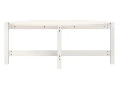 Mesa de centro de madera maciza de pino blanco 118x63x45 cm