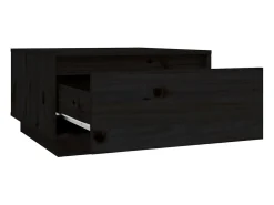 Mesa de centro de madera maciza de pino negro 55x56x32 cm