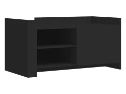 Mesa de centro de madera de ingeniería negra 100x50x50 cm