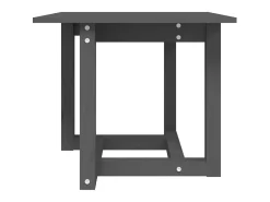 Mesa de centro de madera maciza de pino gris 50x50x45 cm ES68607