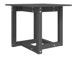 Mesa de centro de madera maciza de pino gris 50x50x45 cm ES68607