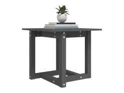 Mesa de centro de madera maciza de pino gris 50x50x45 cm ES68607