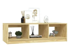 Mesa de centro de madera maciza de pino 110x50x34 cm