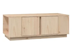 Mesa de centro de madera maciza de pino 110x50x40 cm