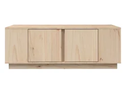 Mesa de centro de madera maciza de pino 110x50x40 cm