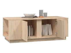 Mesa de centro de madera maciza de pino 110x50x40 cm