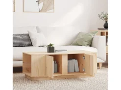 Mesa de centro de madera maciza de pino 110x50x40 cm