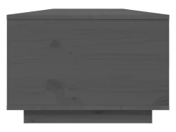 Mesa de centro de madera maciza de pino gris 80x50x35,5 cm
