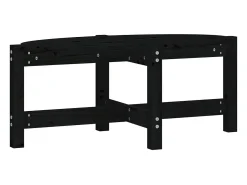 Mesa de centro de madera maciza de pino negro 87x48x35 cm