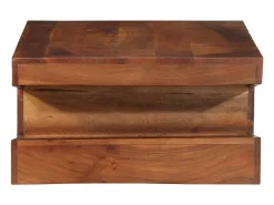 Mesa de centro de madera maciza 90x60x30 cm acacia