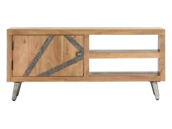 Mesa de centro de madera maciza de acacia 90x45x40cm