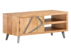 Mesa de centro de madera maciza de acacia 90x45x40cm