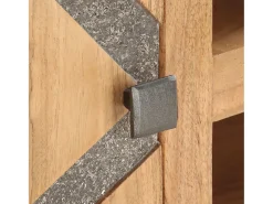 Mesa de centro de madera maciza de acacia 90x45x40cm