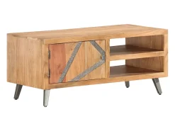 Mesa de centro de madera maciza de acacia 90x45x40cm