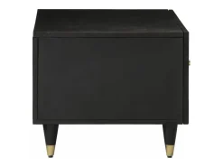 Mesa de centro de madera maciza de mango 80x50x40 cm
