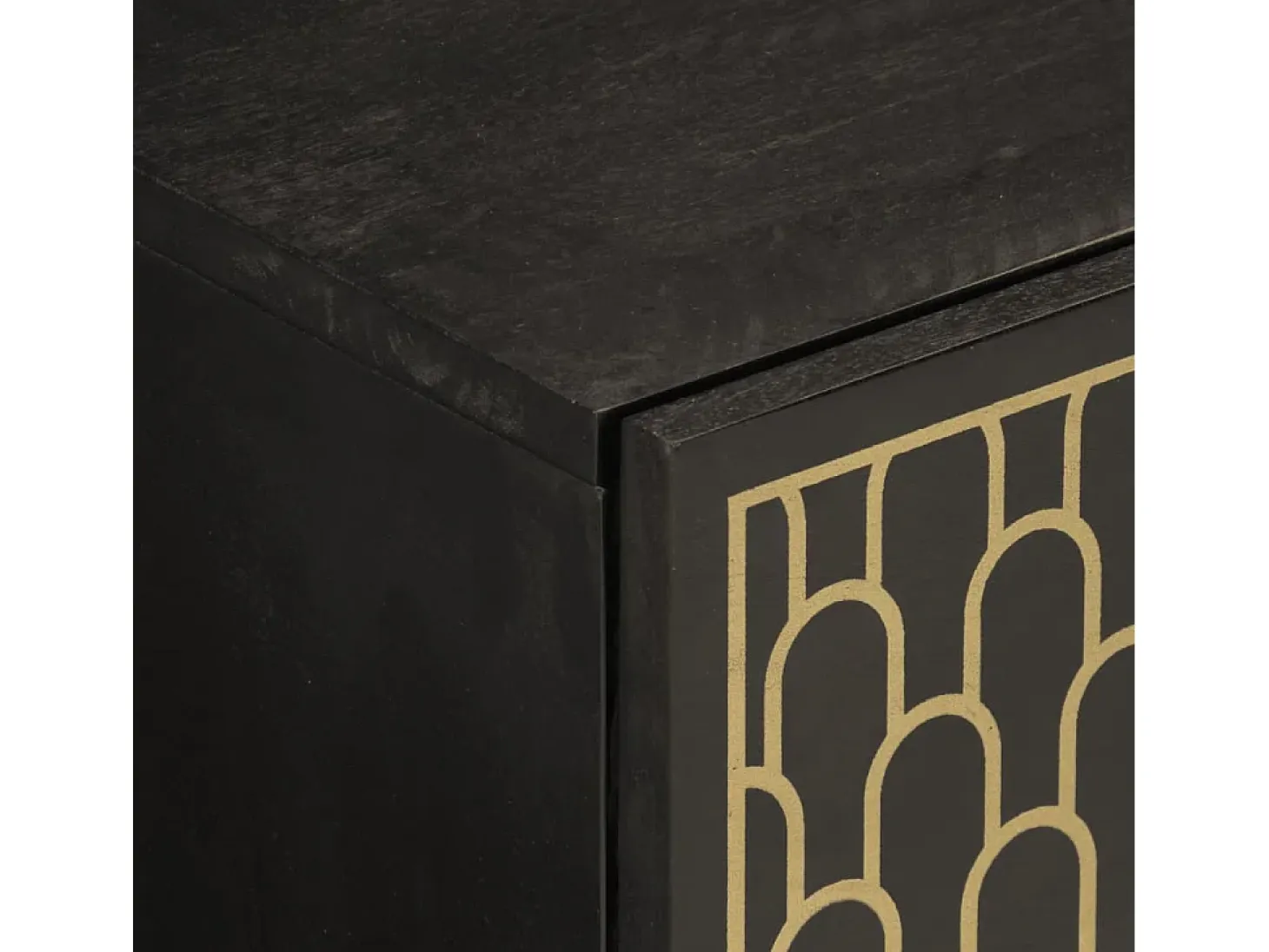 Mesa de centro de madera maciza de mango 80x50x40 cm