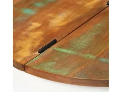 Mesa de centro de madera maciza reciclada blanca 50x27 cm