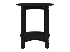 Mesa de centro de madera maciza de pino negro Ø55x60 cm ES23341