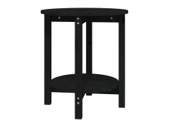 Mesa de centro de madera maciza de pino negro Ø55x60 cm ES23341