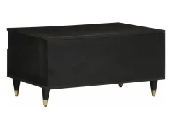 Mesa de centro de madera maciza mango 80x54x40 cm