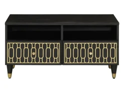 Mesa de centro de madera maciza mango 80x54x40 cm