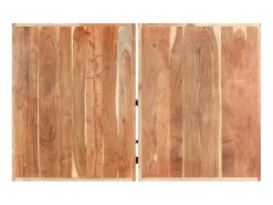 Mesa de centro de madera maciza de acacia 142x90x42 cm