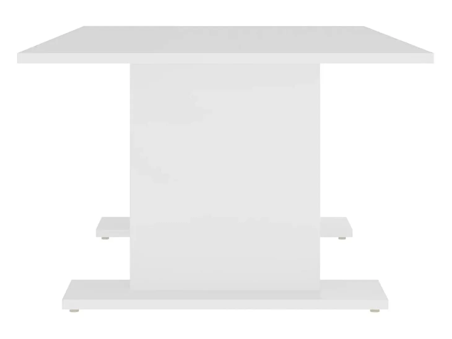 Mesa de centro de madera contrachapada blanco 103,5x60x40 cm