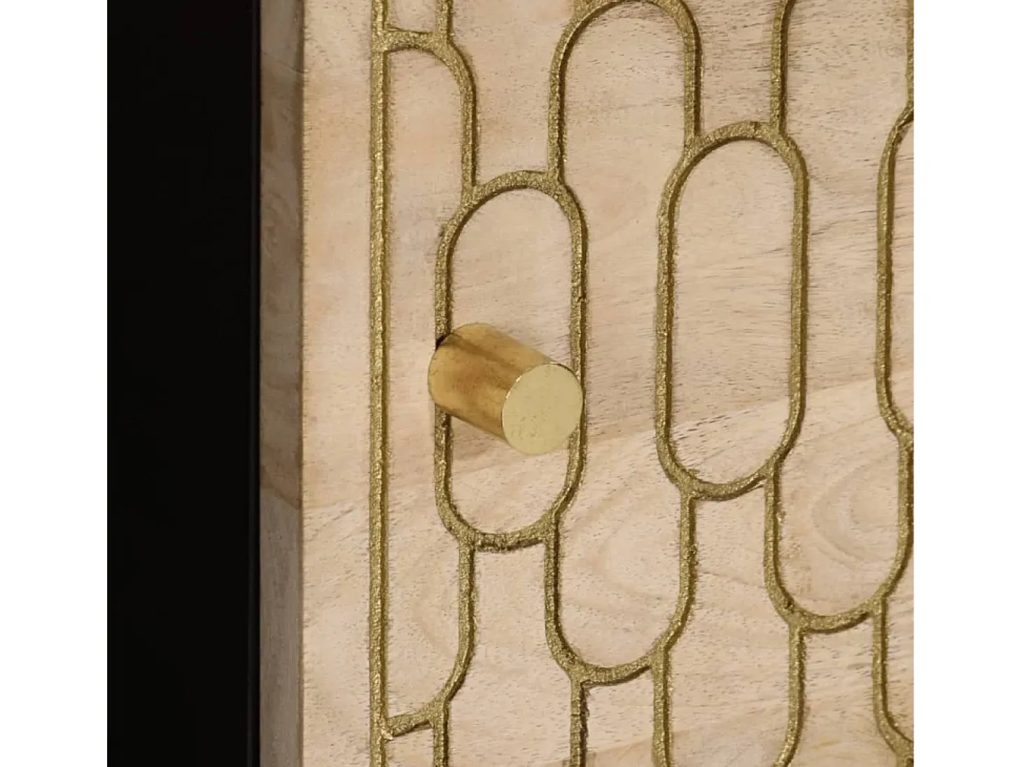 Mesa de centro de madera maciza de mango 80x50x40 cm