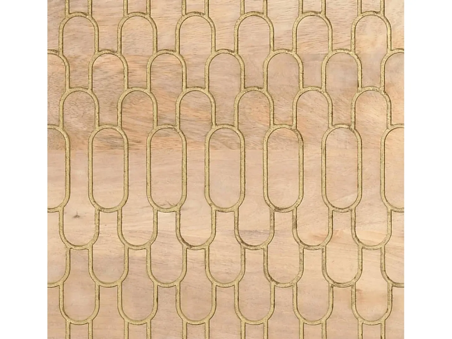 Mesa de centro de madera maciza de mango 80x50x40 cm