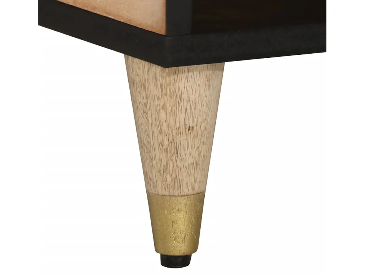 Mesa de centro de madera maciza de mango 80x50x40 cm