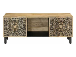 Mesa de centro de madera maciza mango 100x54x40 cm