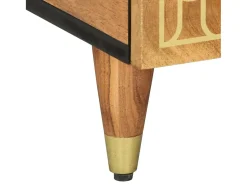 Mesa de centro de madera maciza mango 80x54x40 cm