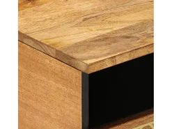 Mesa de centro de madera maciza mango 80x54x40 cm
