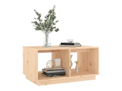 Mesa de centro de madera maciza de pino 80x50x40 cm